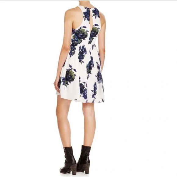 Free People Dresses & Skirts - FREE PEOPLE Cloud Combo Floral Flutter By Pleated Mini Dress Size 6 Boho Summer